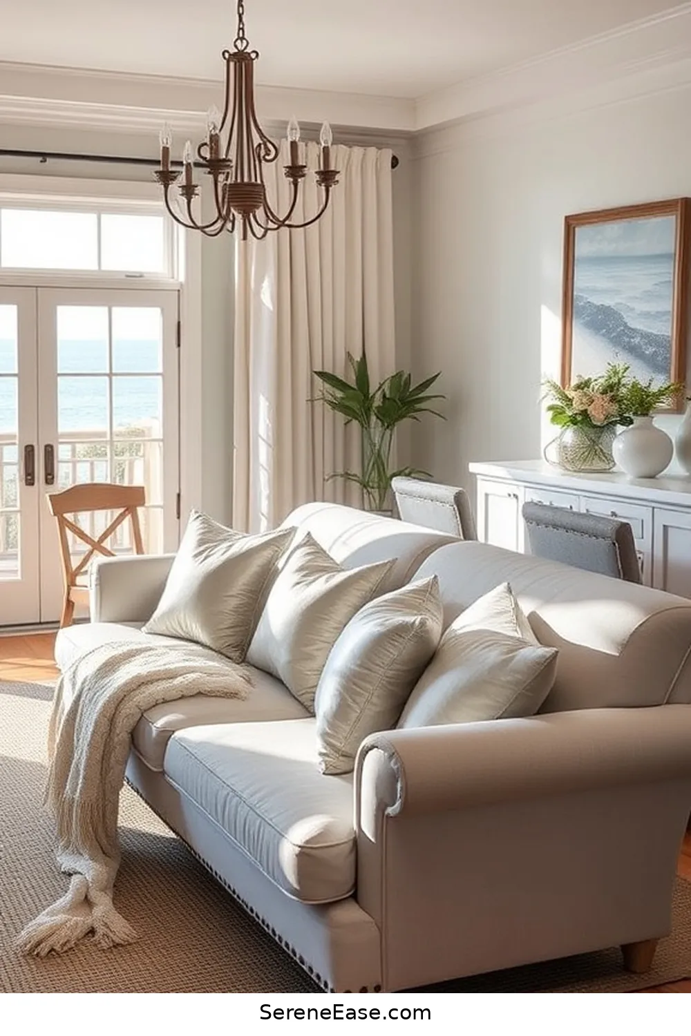 21 Stylish Ways to Incorporate Metallic Accents in Coastal Dining Room Style 15 Add Metallic Cushions or Throws for 21 Stylish Ways to Incorporate Metallic Accents in Coastal Dining Room Style