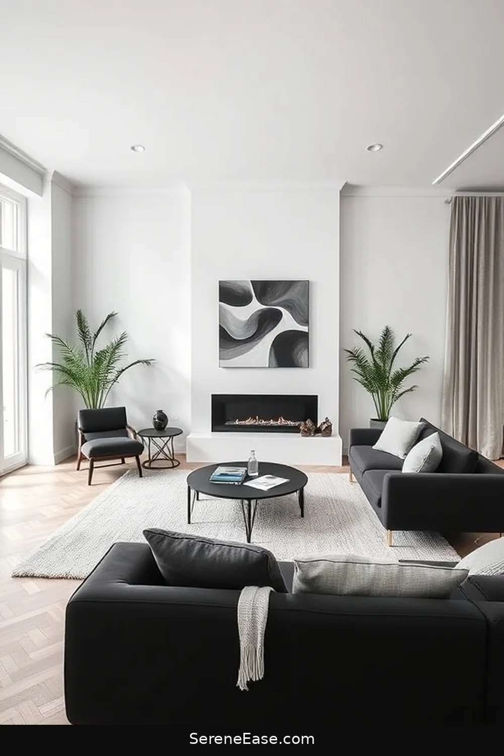21 Ways to Achieve Black and White Scandinavian Style Living Room 3 Choose a Neutral Color Palette for 21 Ways to Achieve Black and White Scandinavian Style Living Room