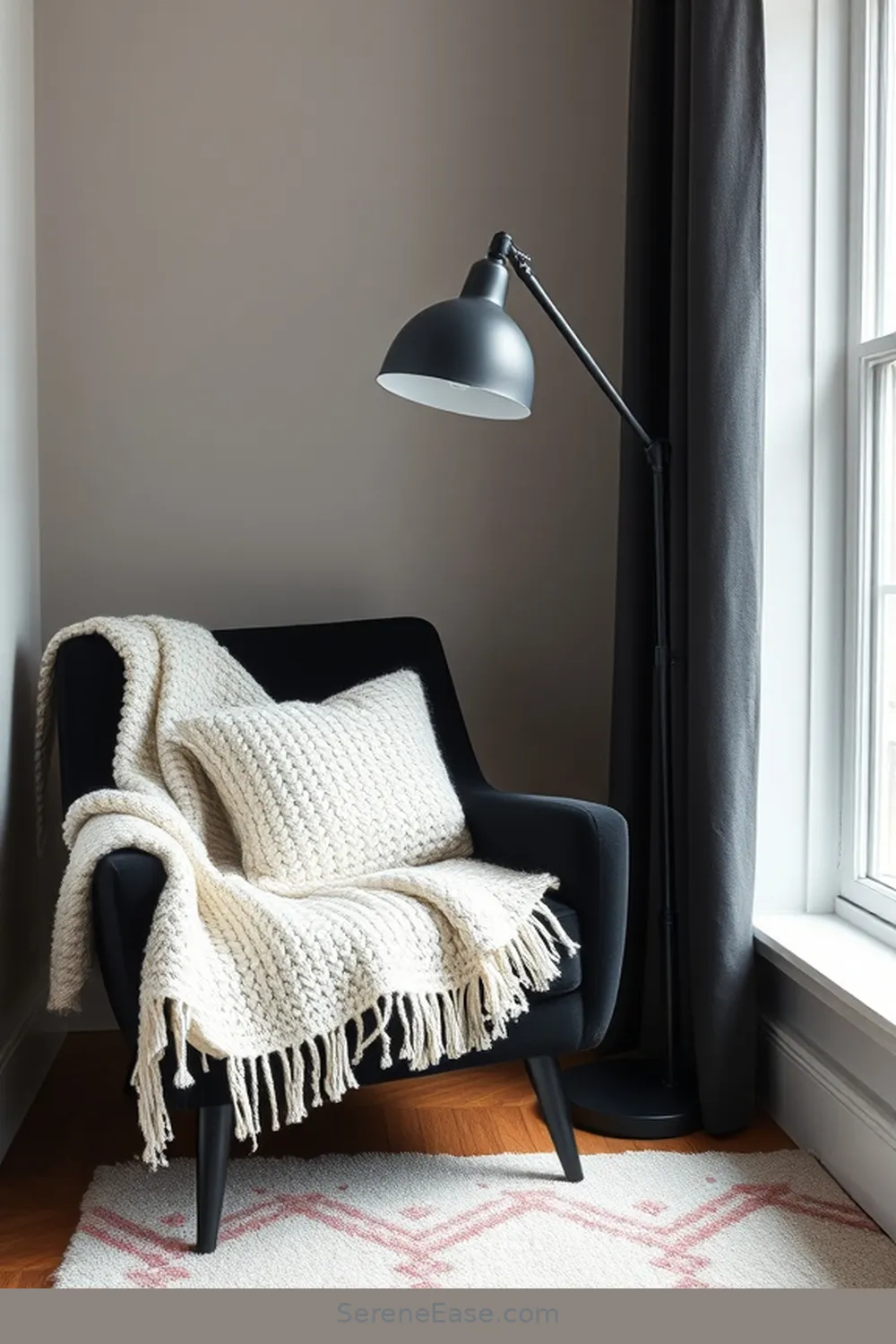 21 Ways to Achieve Black and White Scandinavian Style Living Room 9 Create a Cozy Reading Nook for 21 Ways to Achieve Black and White Scandinavian Style Living Room