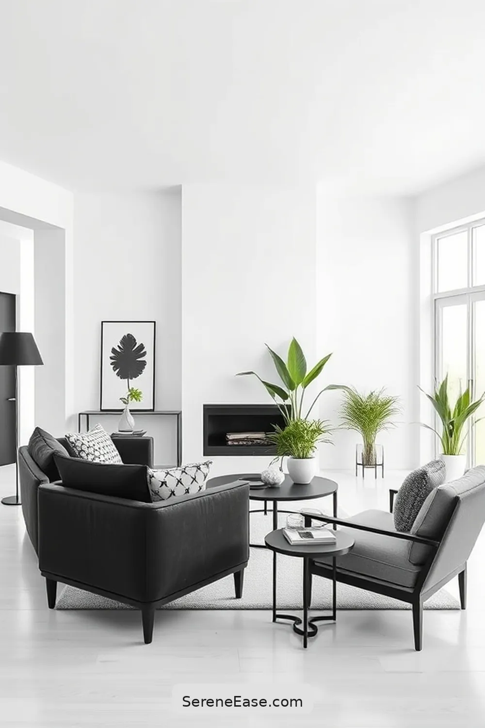 21 Ways to Achieve Black and White Scandinavian Style Living Room 2 Embrace Minimalist Furniture for 21 Ways to Achieve Black and White Scandinavian Style Living Room
