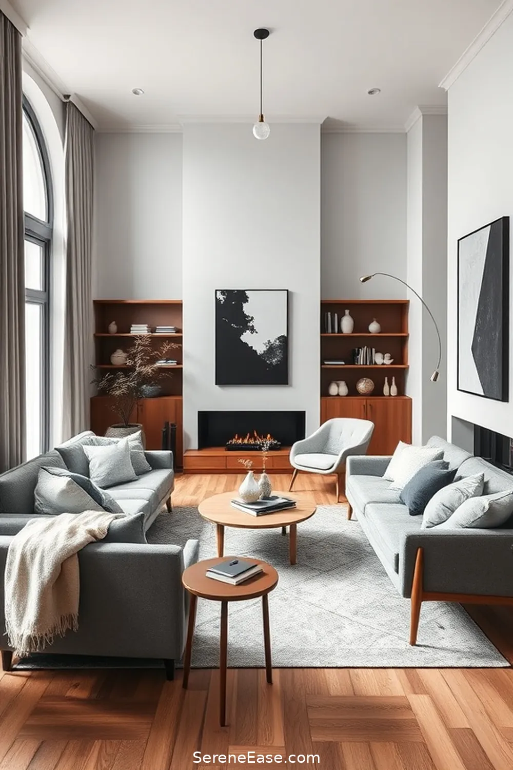21 Ways to Achieve Black and White Scandinavian Style Living Room 18 Incorporate Wood Accents for 21 Ways to Achieve Black and White Scandinavian Style Living Room