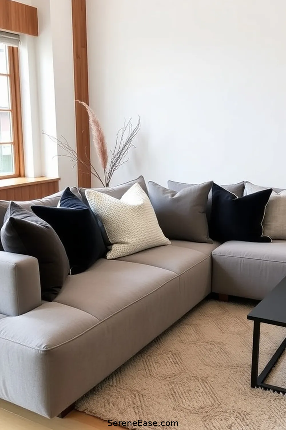 21 Ways to Achieve Black and White Scandinavian Style Living Room 21 Use Monochromatic Throw Pillows for 21 Ways to Achieve Black and White Scandinavian Style Living Room