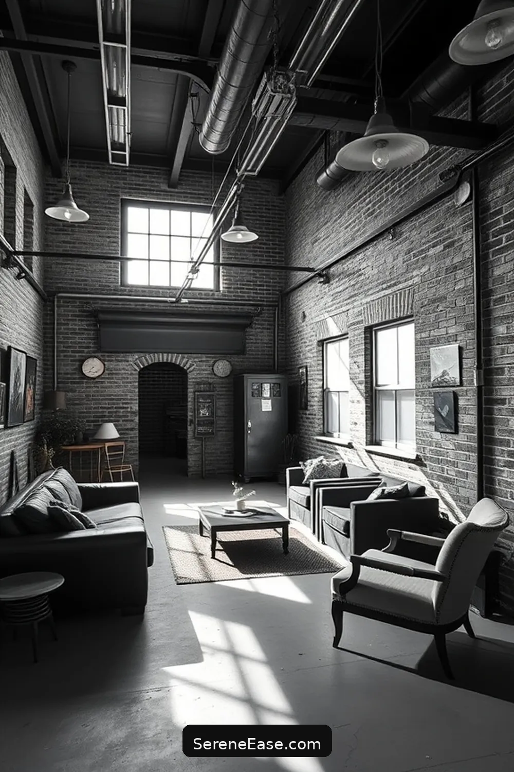 21 Ways to Achieve Industrial Style in Your Black and White Garage 2 Embrace Exposed Brick Walls for 21 Ways to Achieve Industrial Style in Your Black and White Garage