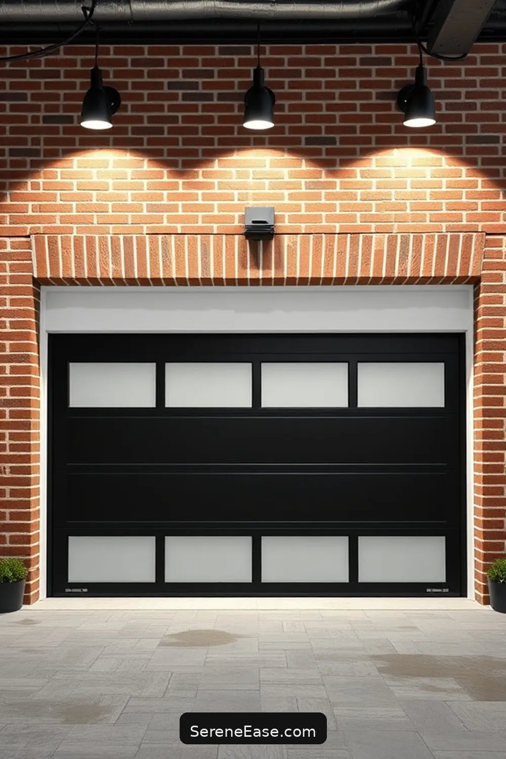 21 Ways to Achieve Industrial Style in Your Black and White Garage 21 Use a Monochrome Garage Door for 21 Ways to Achieve Industrial Style in Your Black and White Garage