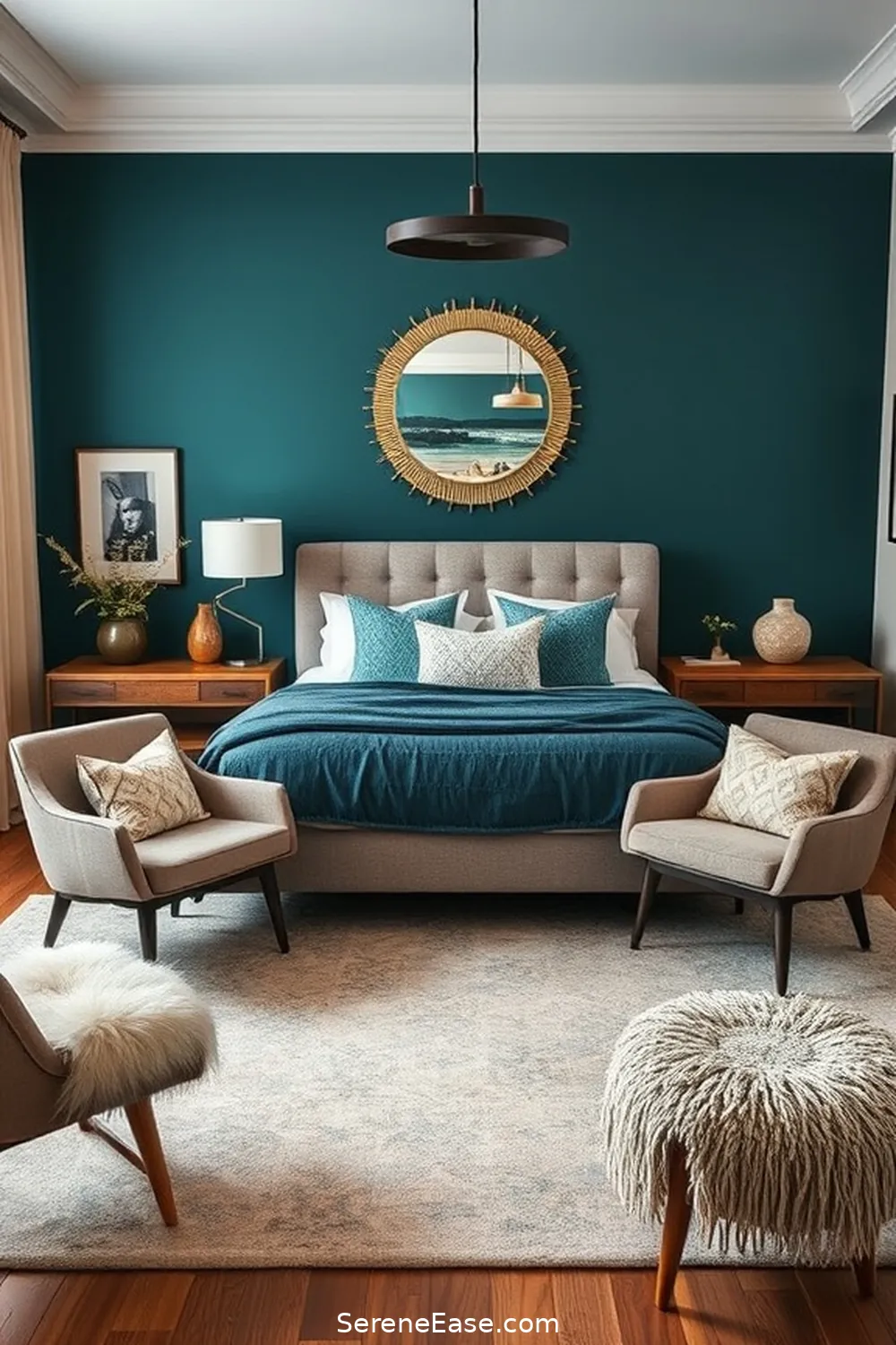 21 Ways to Achieve Monochromatic Bedroom Style With Mid-Century Modern Design 2 Choose a Dominant Color for 21 Ways to Achieve Monochromatic Bedroom Style With Mid-Century Modern Design
