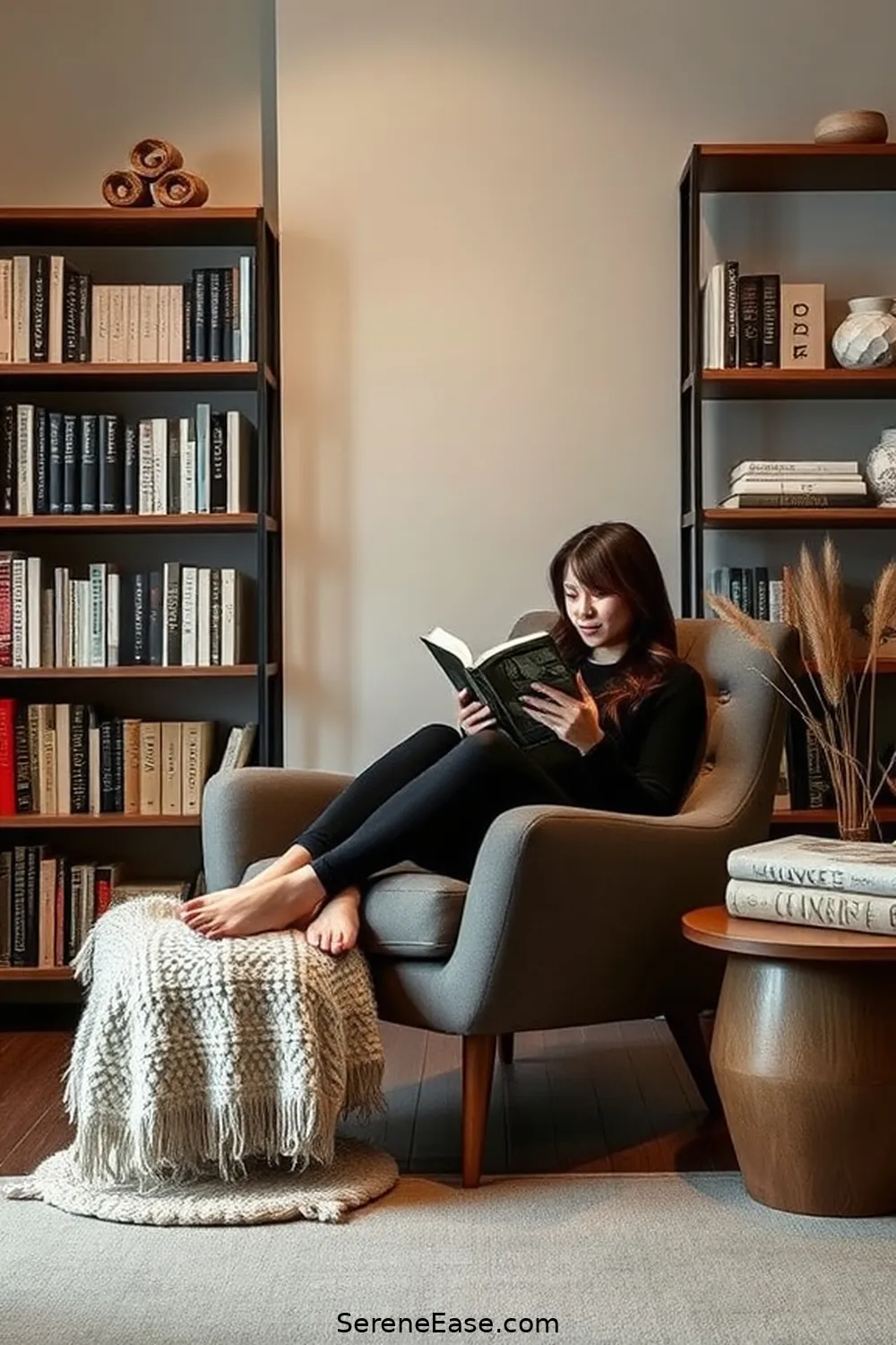 21 Ways to Achieve Monochromatic Bedroom Style With Mid-Century Modern Design 20 Create a Cozy Reading Nook for 21 Ways to Achieve Monochromatic Bedroom Style With Mid-Century Modern Design