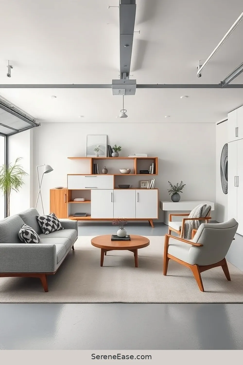 21 Ways to Achieve Monochromatic Garage Mid-Century Modern Style 3 Opt for a Sleek Monochromatic Color Scheme for 21 Ways to Achieve Monochromatic Garage Mid-Century Modern Style