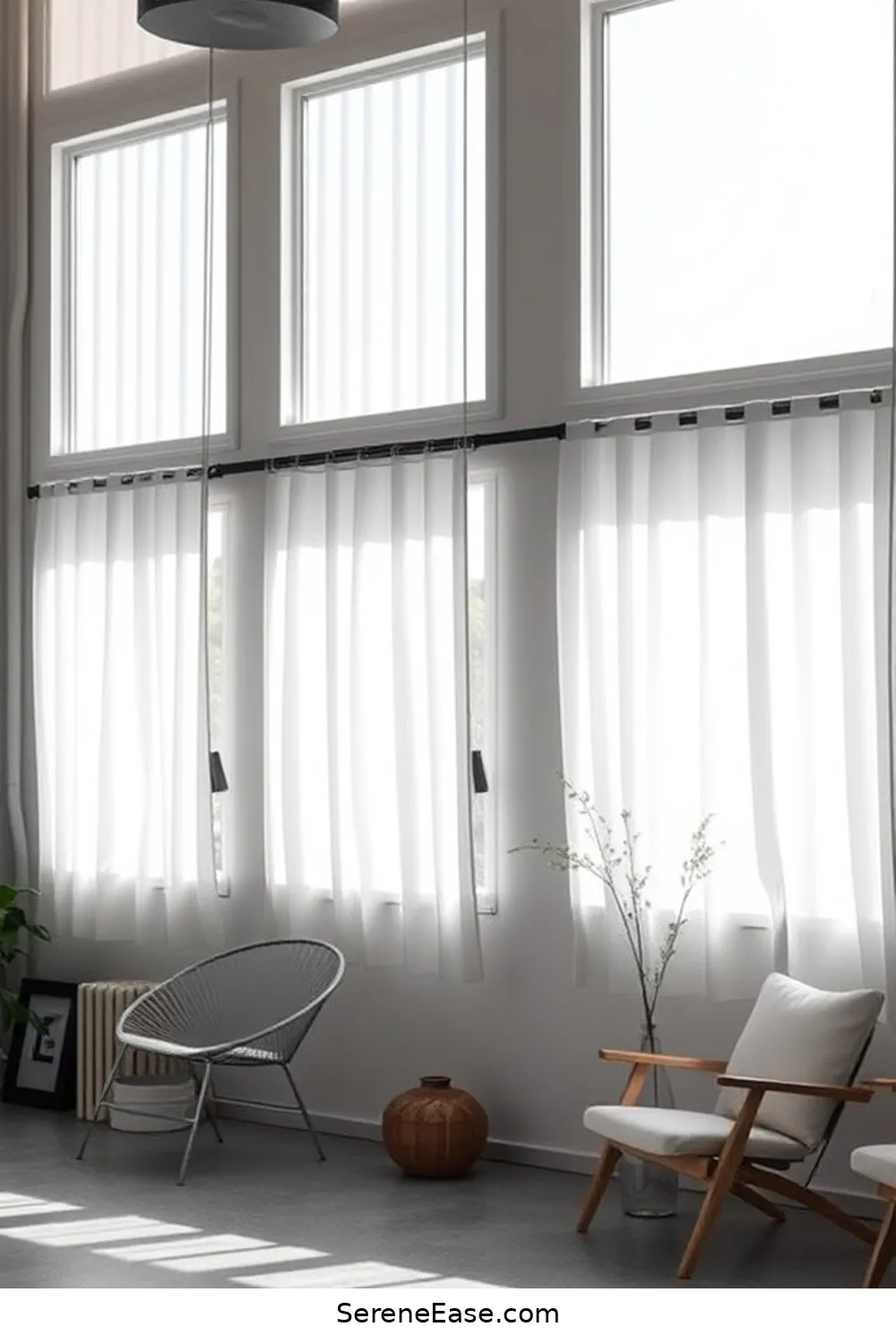 21 Ways to Achieve Monochromatic Garage Mid-Century Modern Style 20 Use Clean and Simple Window Treatments for 21 Ways to Achieve Monochromatic Garage Mid-Century Modern Style