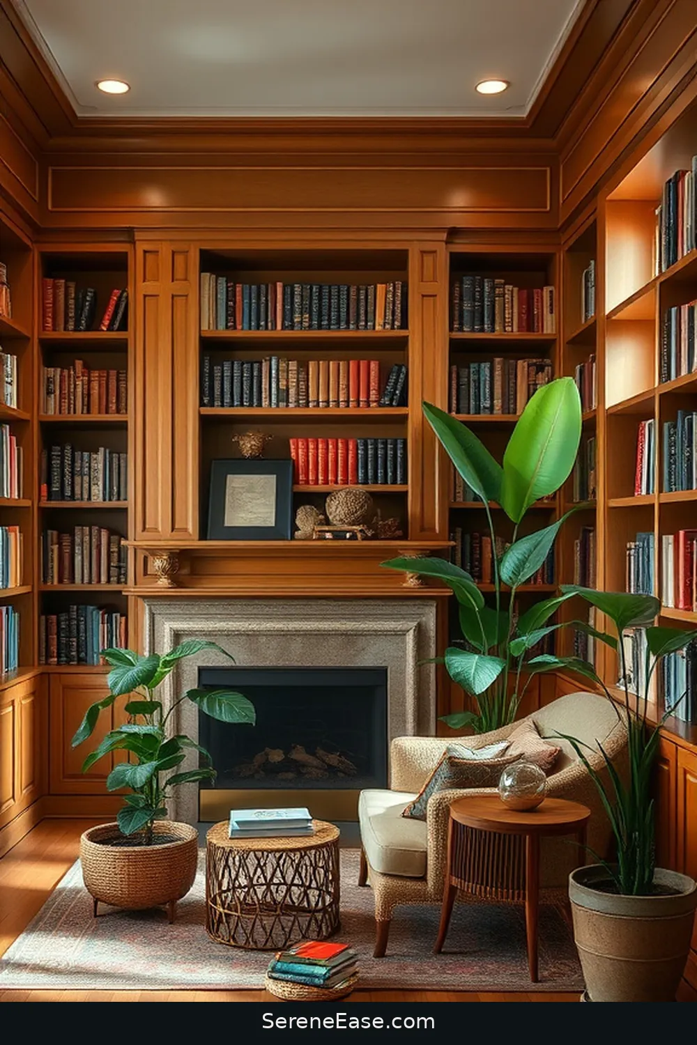 21 Ways to Achieve Monochromatic Rustic Style in Your Library 14 Add Built-In Bookcases for 21 Ways to Achieve Monochromatic Rustic Style in Your Library