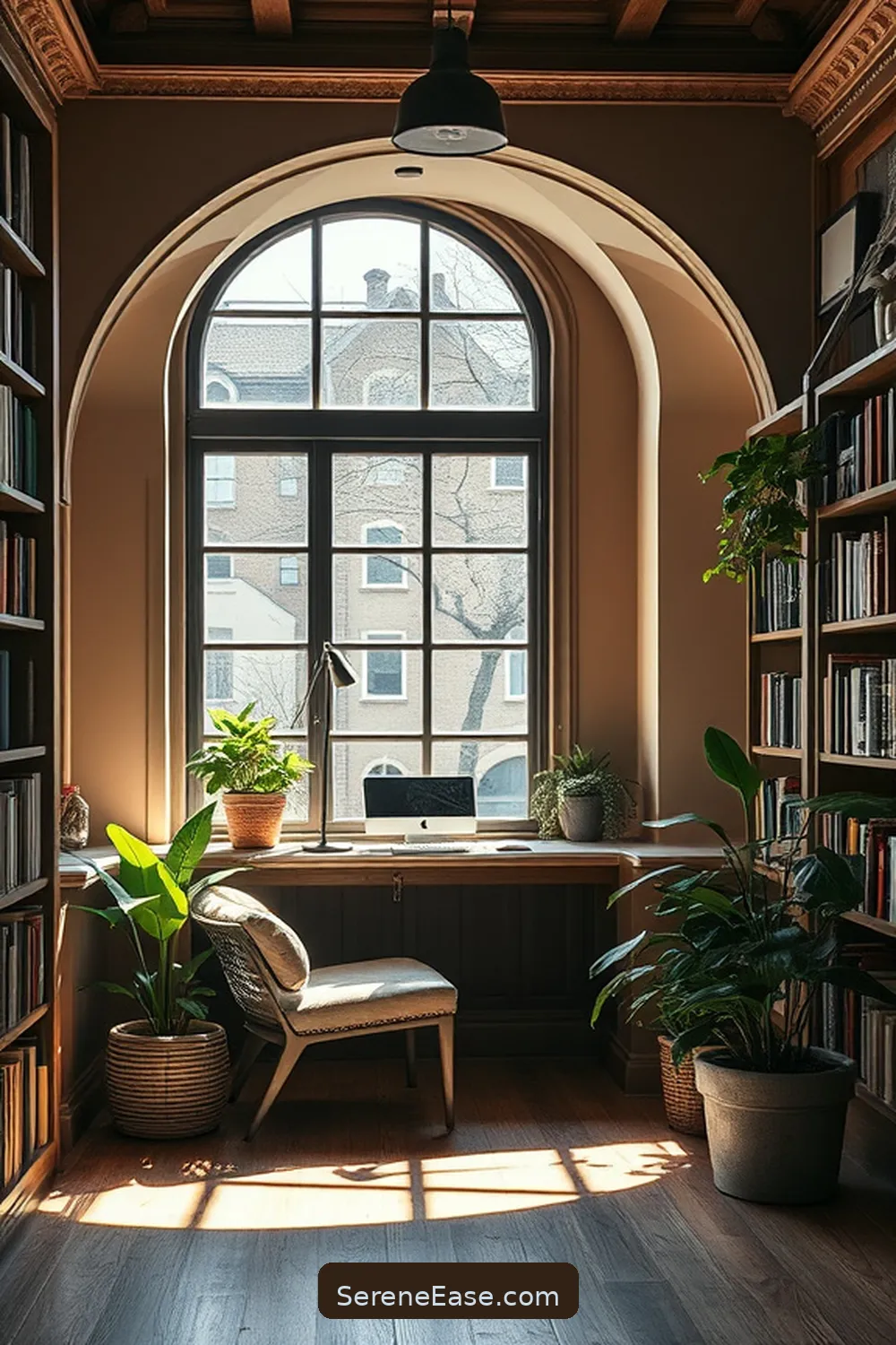 21 Ways to Achieve Monochromatic Rustic Style in Your Library 6 Add Layered Lighting for 21 Ways to Achieve Monochromatic Rustic Style in Your Library