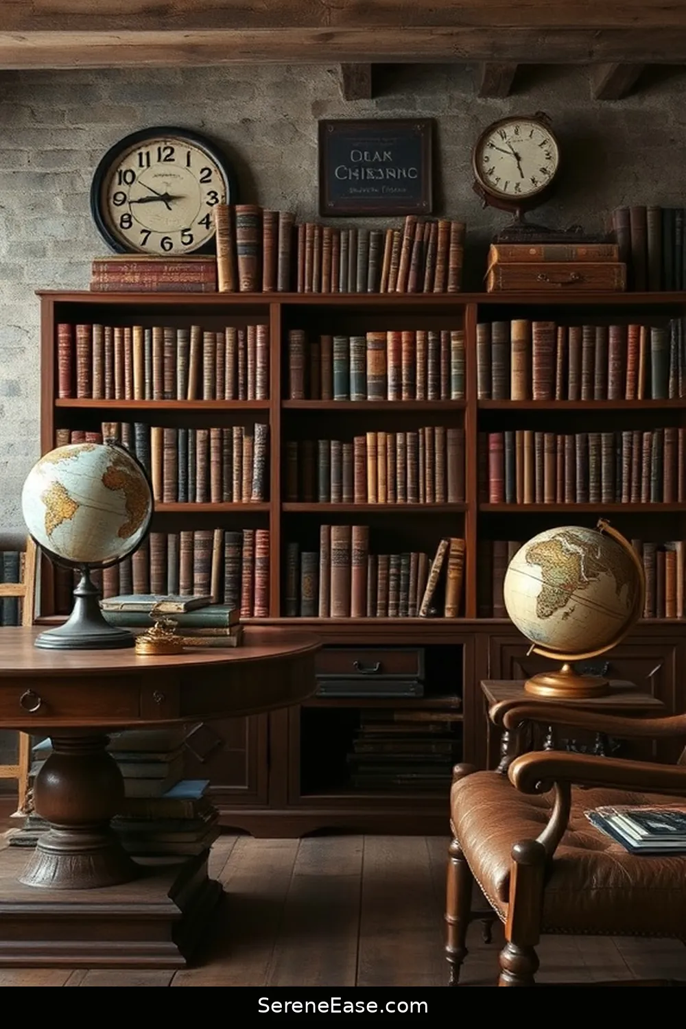 21 Ways to Achieve Monochromatic Rustic Style in Your Library 7 Include Vintage Accessories for 21 Ways to Achieve Monochromatic Rustic Style in Your Library