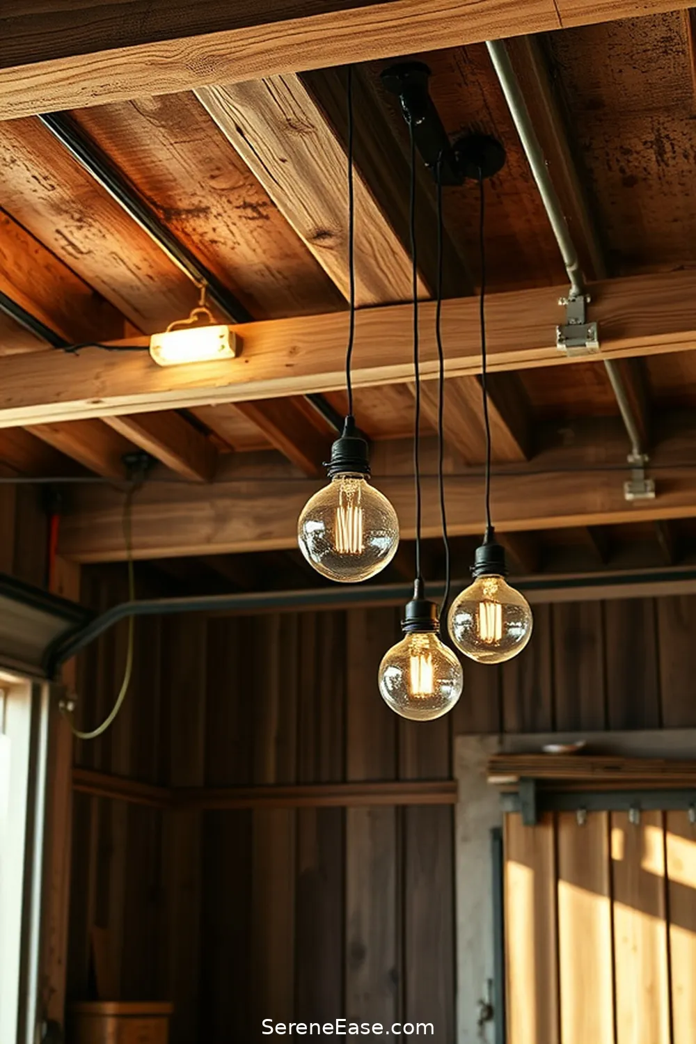 21 Ways to Achieve a Black and White Rustic Garage Style 6 Add Rustic Lighting Fixtures for 21 Ways to Achieve a Black and White Rustic Garage Style
