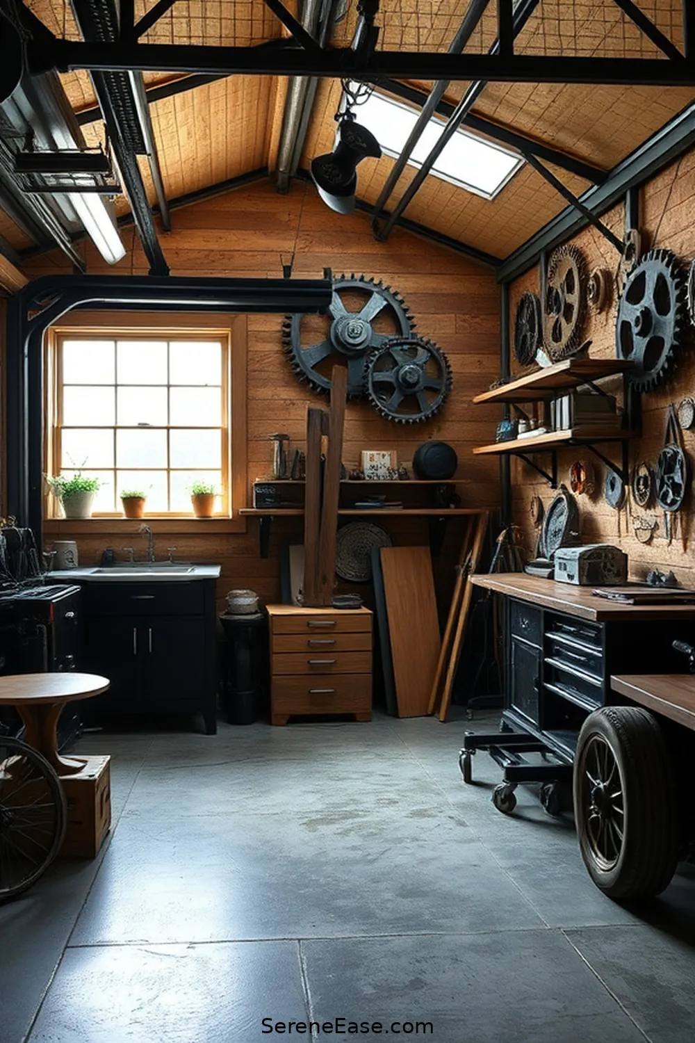21 Ways to Achieve a Black and White Rustic Garage Style 9 Integrate Metal Accents for 21 Ways to Achieve a Black and White Rustic Garage Style