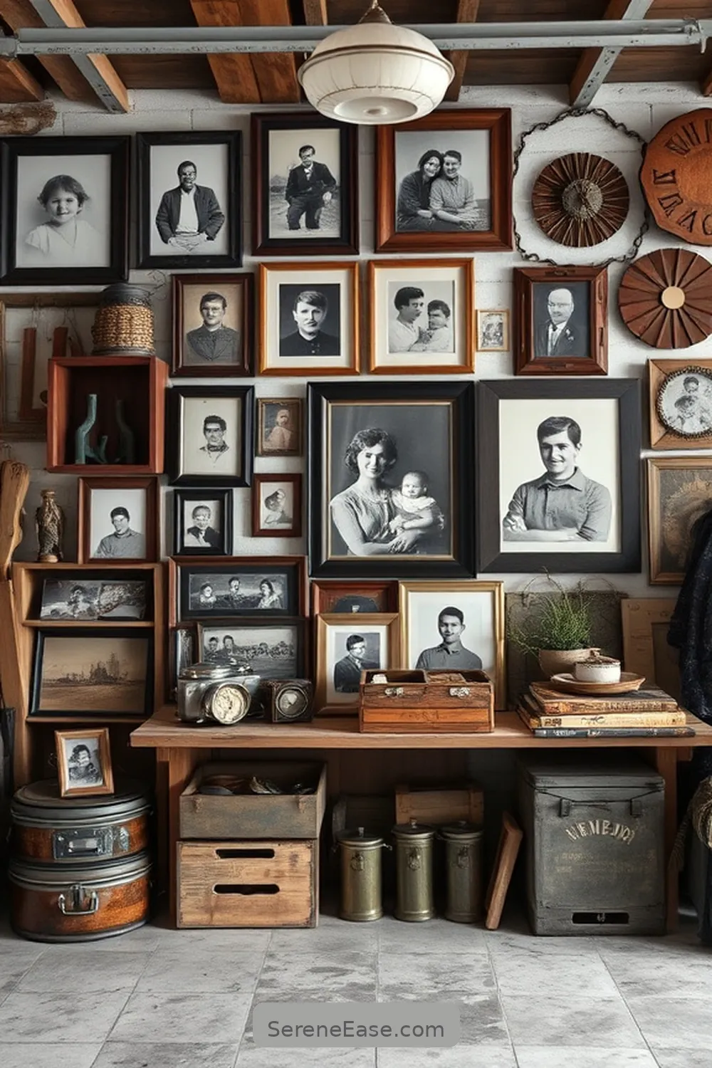 21 Ways to Achieve a Black and White Rustic Garage Style 22 Personalize With Family Memorabilia for 21 Ways to Achieve a Black and White Rustic Garage Style