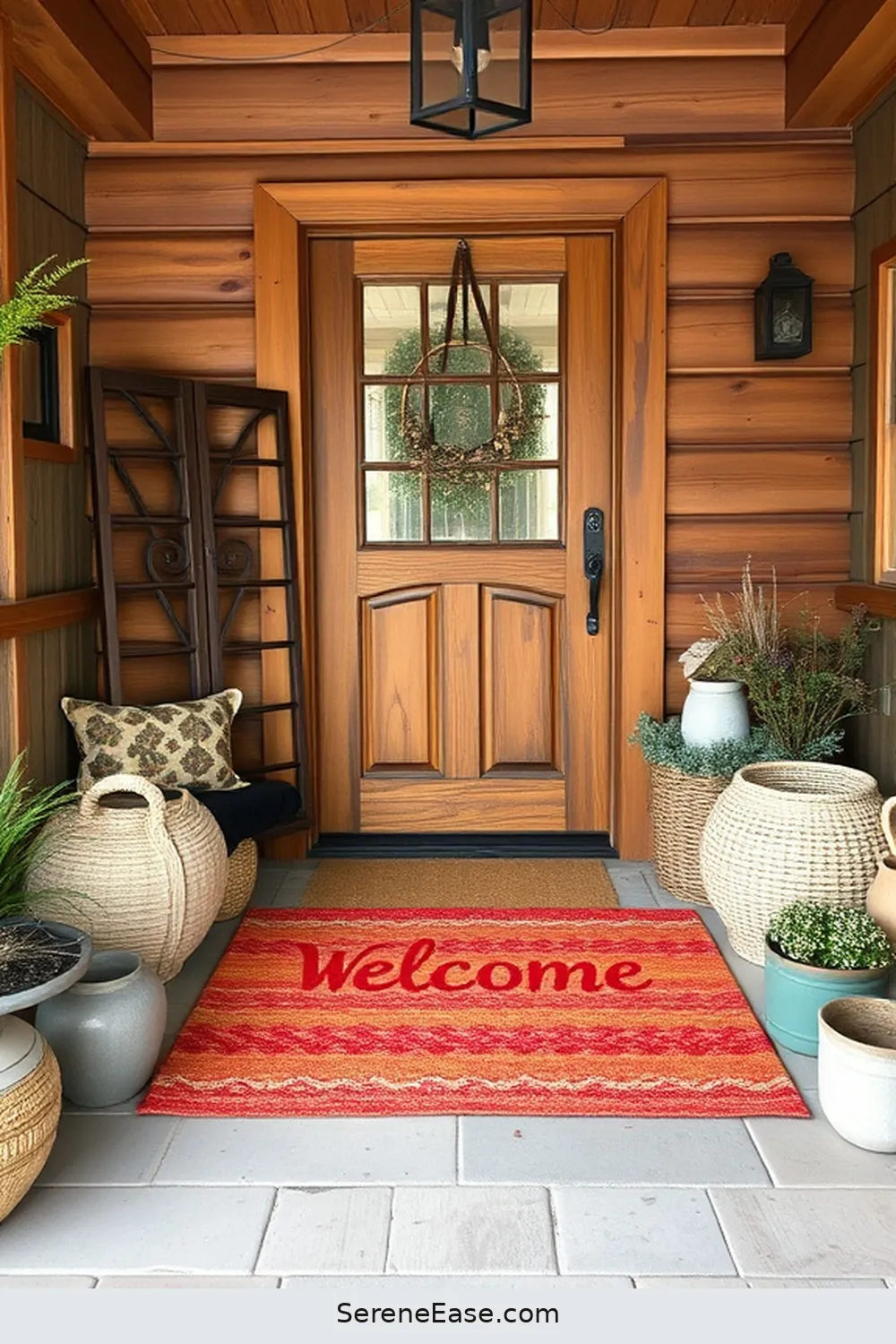 21 Ways to Achieve a Bold and Bright Rustic Style Entryway 22 Finish With a Cozy Welcome Mat for 21 Ways to Achieve a Bold and Bright Rustic Style Entryway