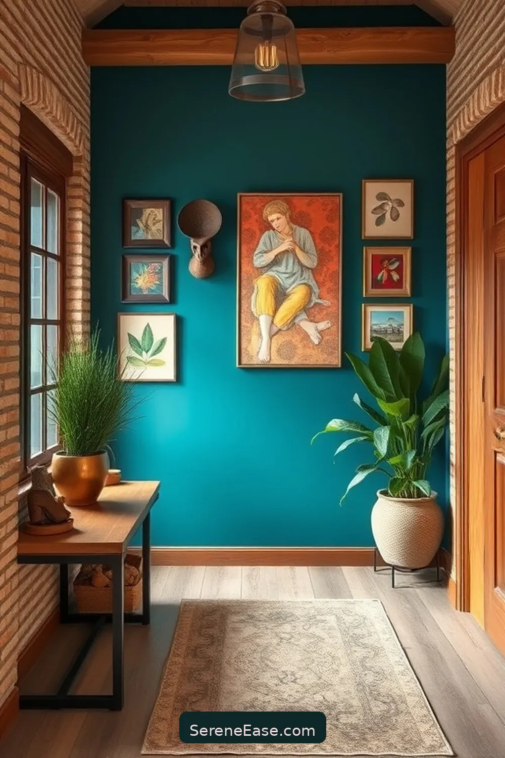 21 Ways to Achieve a Bold and Bright Rustic Style Entryway 9 Install a Bold Accent Wall for 21 Ways to Achieve a Bold and Bright Rustic Style Entryway