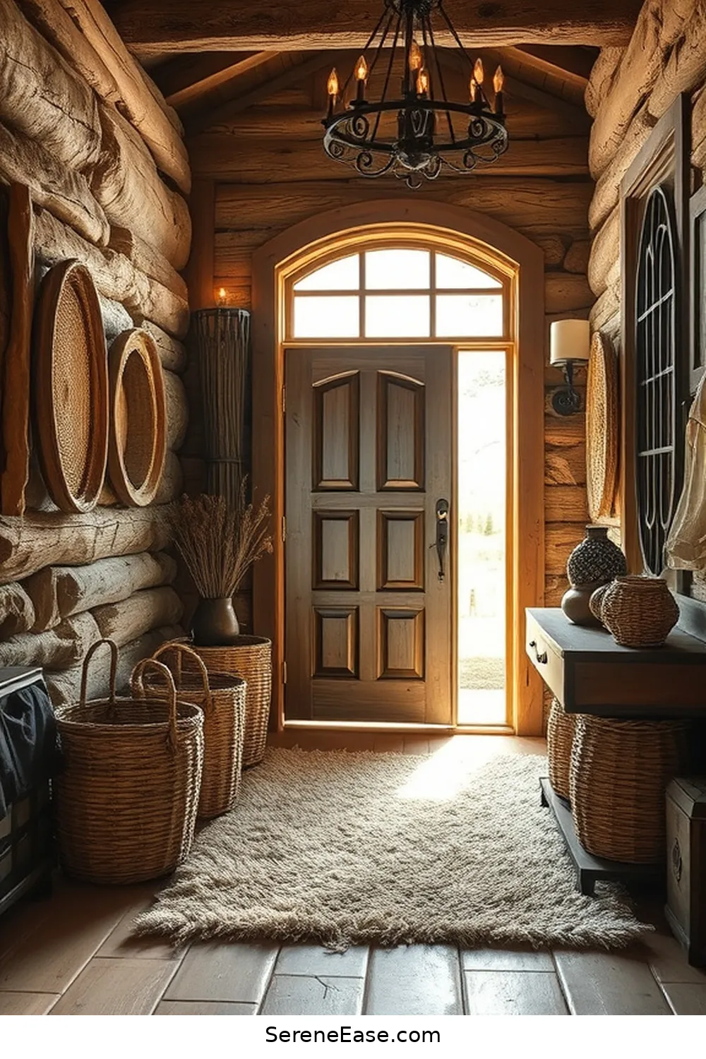21 Ways to Achieve a Bold and Bright Rustic Style Entryway 12 Layer Different Textures for 21 Ways to Achieve a Bold and Bright Rustic Style Entryway