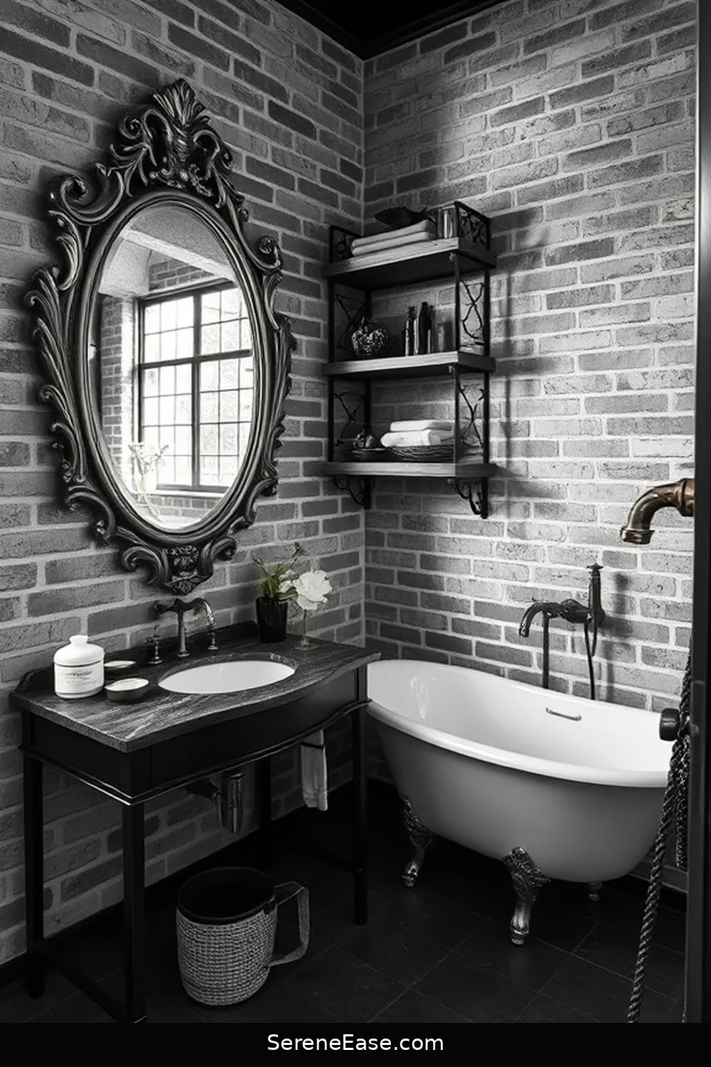 21 Ways to Achieve an Industrial Style Black and White Bathroom 10 Add Vintage Elements for 21 Ways to Achieve an Industrial Style Black and White Bathroom