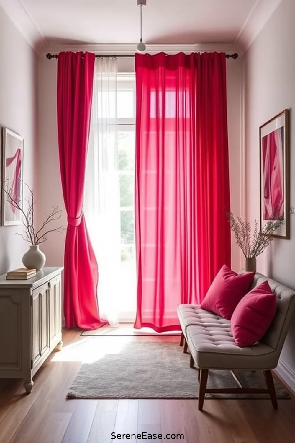 21 Ways to Add Bold Bright Touches to Scandinavian Entryway Style 17 Add Brightly Colored Curtains for 21 Ways to Add Bold Bright Touches to Scandinavian Entryway Style