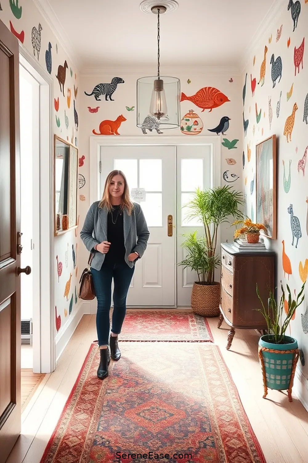 21 Ways to Add Bold Bright Touches to Scandinavian Entryway Style 20 Incorporate Whimsical Wall Decals for 21 Ways to Add Bold Bright Touches to Scandinavian Entryway Style