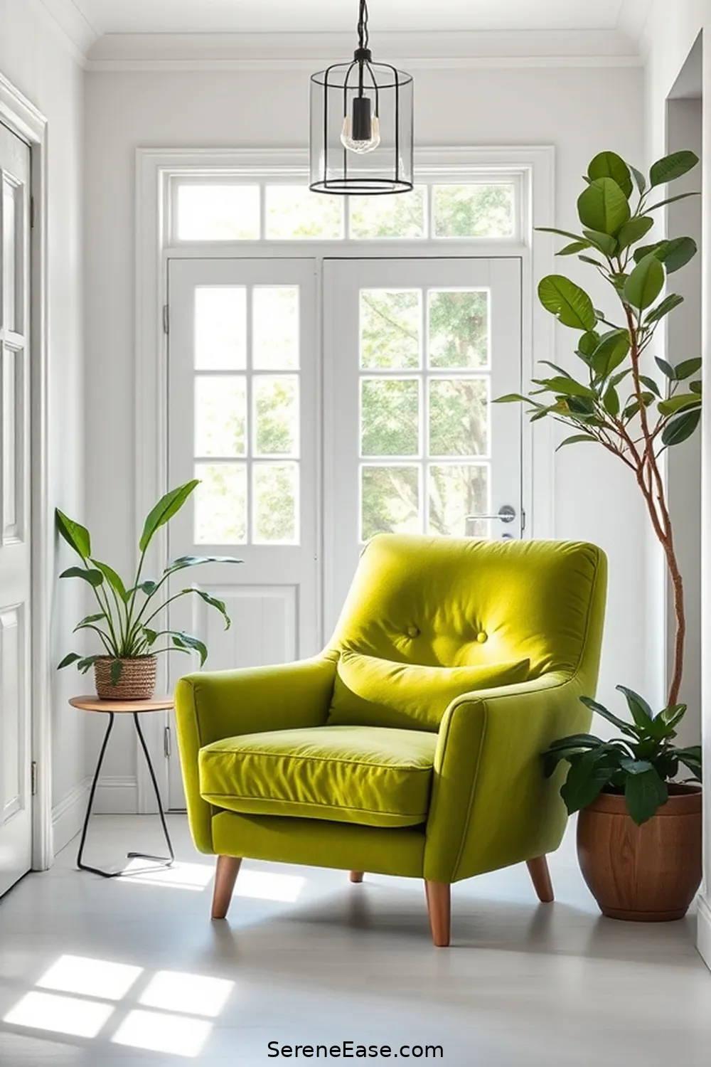 21 Ways to Add Bold Bright Touches to Scandinavian Entryway Style 2 Incorporate a Colorful Accent Chair for 21 Ways to Add Bold Bright Touches to Scandinavian Entryway Style