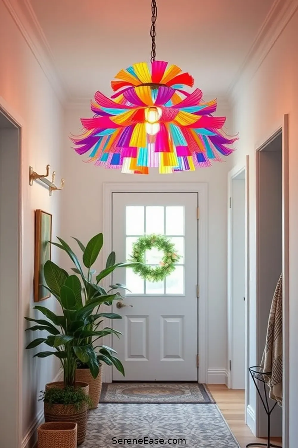 21 Ways to Add Bold Bright Touches to Scandinavian Entryway Style 8 Opt for a Playful Light Fixture for 21 Ways to Add Bold Bright Touches to Scandinavian Entryway Style