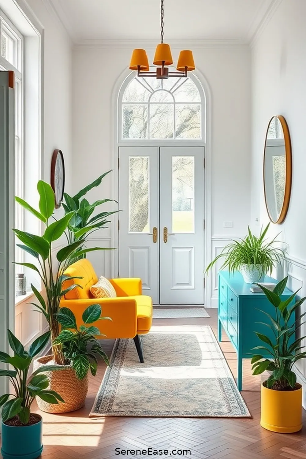 21 Ways to Add Bold Bright Touches to Scandinavian Entryway Style 21 Use Colorful Furniture Accents for 21 Ways to Add Bold Bright Touches to Scandinavian Entryway Style