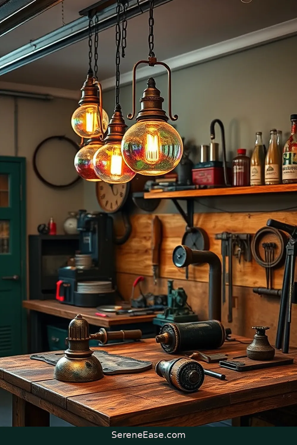 21 Ways to Add Jewel Tones to Rustic Garage Style 9 Choose Jewel-Toned Lighting Fixtures for 21 Ways to Add Jewel Tones to Rustic Garage Style