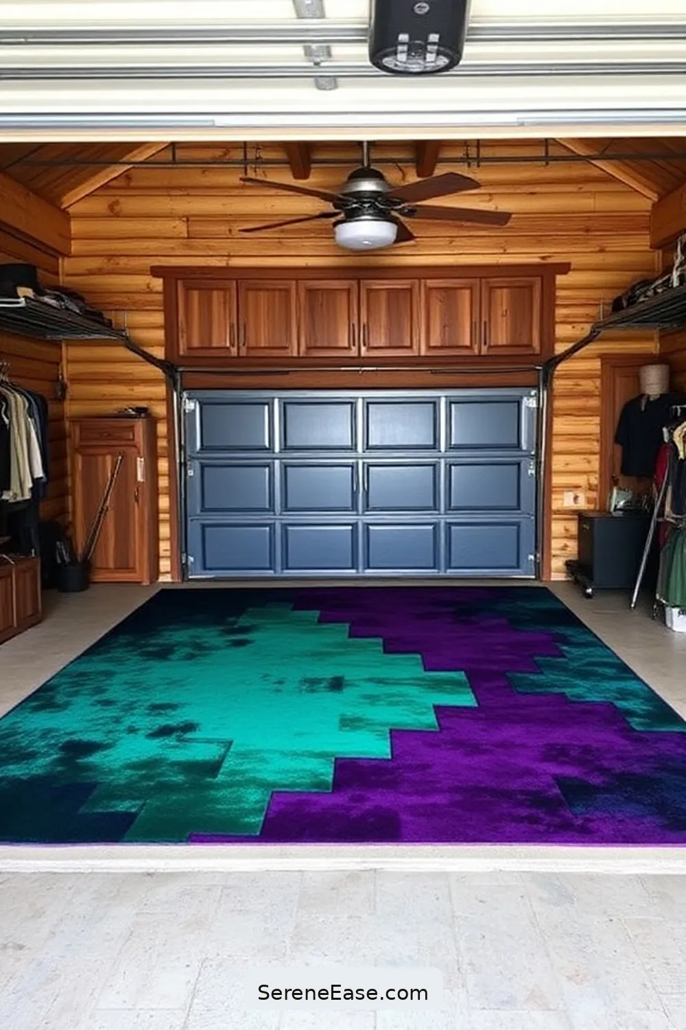 21 Ways to Add Jewel Tones to Rustic Garage Style 5 Use Jewel-Toned Area Rugs for 21 Ways to Add Jewel Tones to Rustic Garage Style