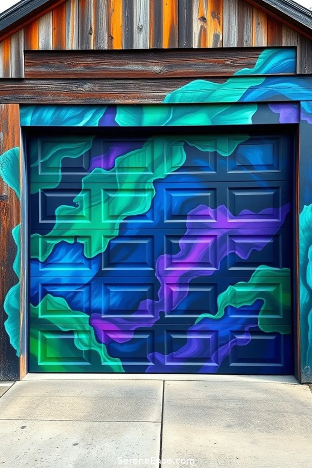 21 Ways to Add Jewel Tones to Rustic Garage Style 19 Use Paint to Create a Colorful Mural for 21 Ways to Add Jewel Tones to Rustic Garage Style