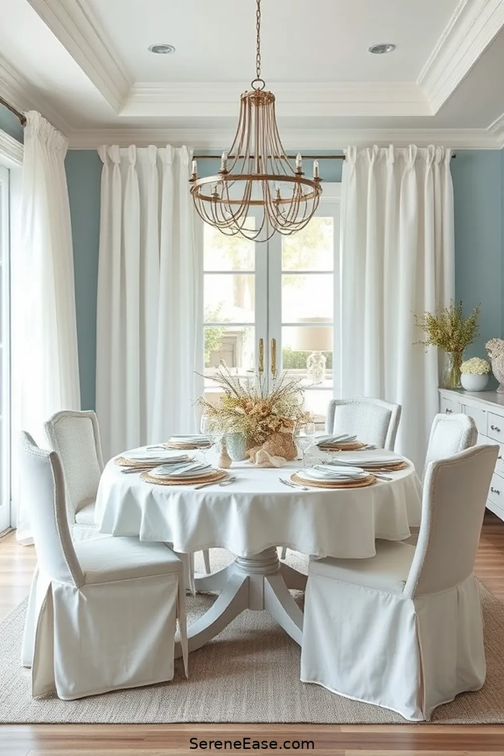 21 Ways to Create a Monochromatic Coastal Style Dining Room 2 Choose a Soothing Color Palette for 21 Ways to Create a Monochromatic Coastal Style Dining Room