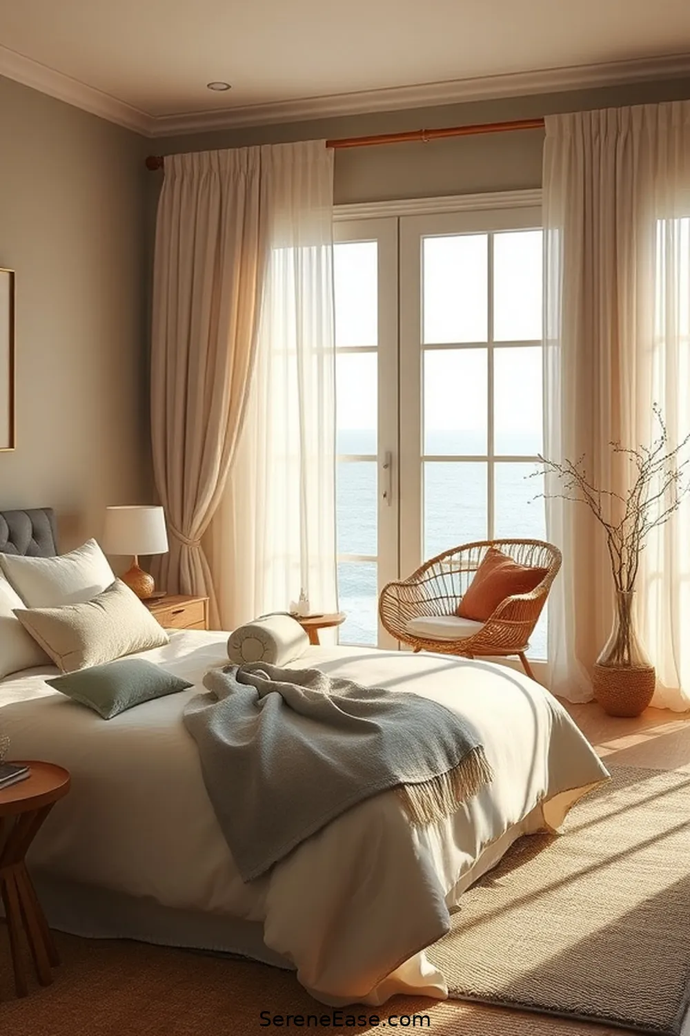 21 Ways to Incorporate Earth Tones in Coastal Style Bedrooms 19 Add Natural Light With Sheer Fabrics for 21 Ways to Incorporate Earth Tones in Coastal Style Bedrooms