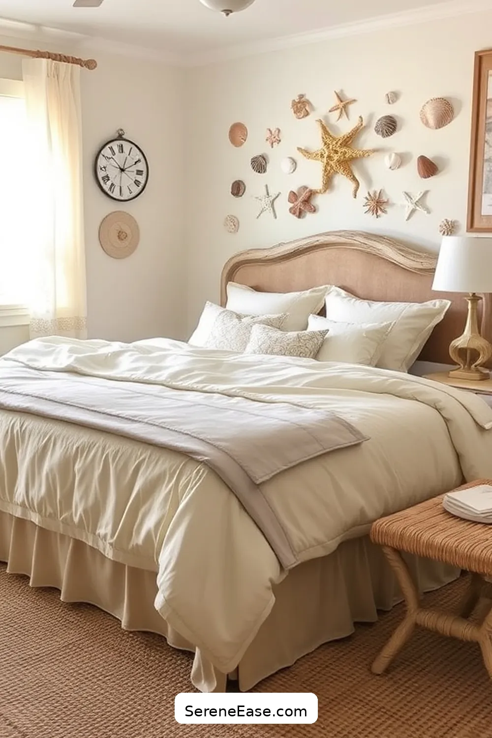 21 Ways to Incorporate Earth Tones in Coastal Style Bedrooms 15 Add Seashell Decor for 21 Ways to Incorporate Earth Tones in Coastal Style Bedrooms