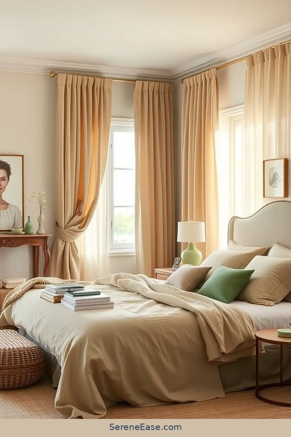 21 Ways to Incorporate Earth Tones in Coastal Style Bedrooms 17 Use Earthy Toned Curtains for 21 Ways to Incorporate Earth Tones in Coastal Style Bedrooms