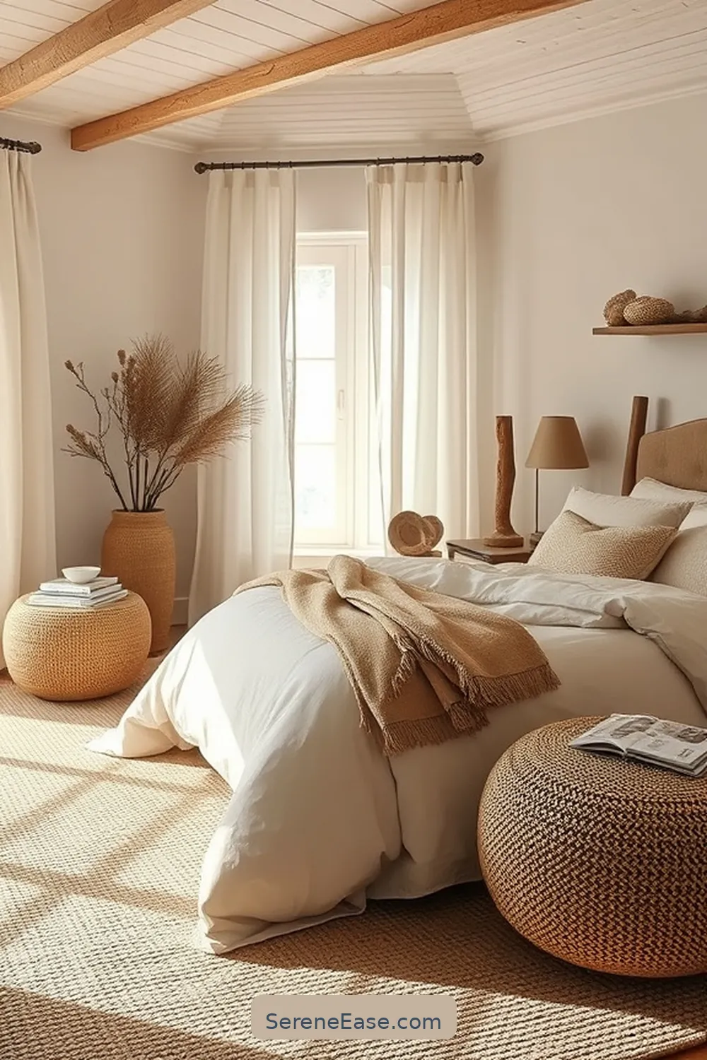 21 Ways to Incorporate Earth Tones in Coastal Style Bedrooms 12 Use Natural Fiber Rugs for 21 Ways to Incorporate Earth Tones in Coastal Style Bedrooms