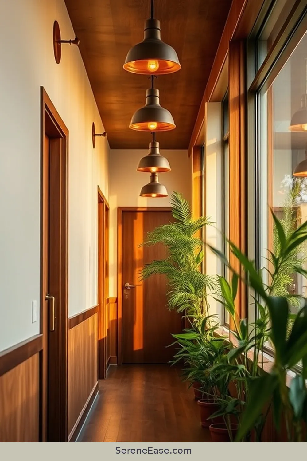 Layer Your Lighting With Warm Tones for 21 Ways to Incorporate Earth Tones in Mid-Century Modern Hallways