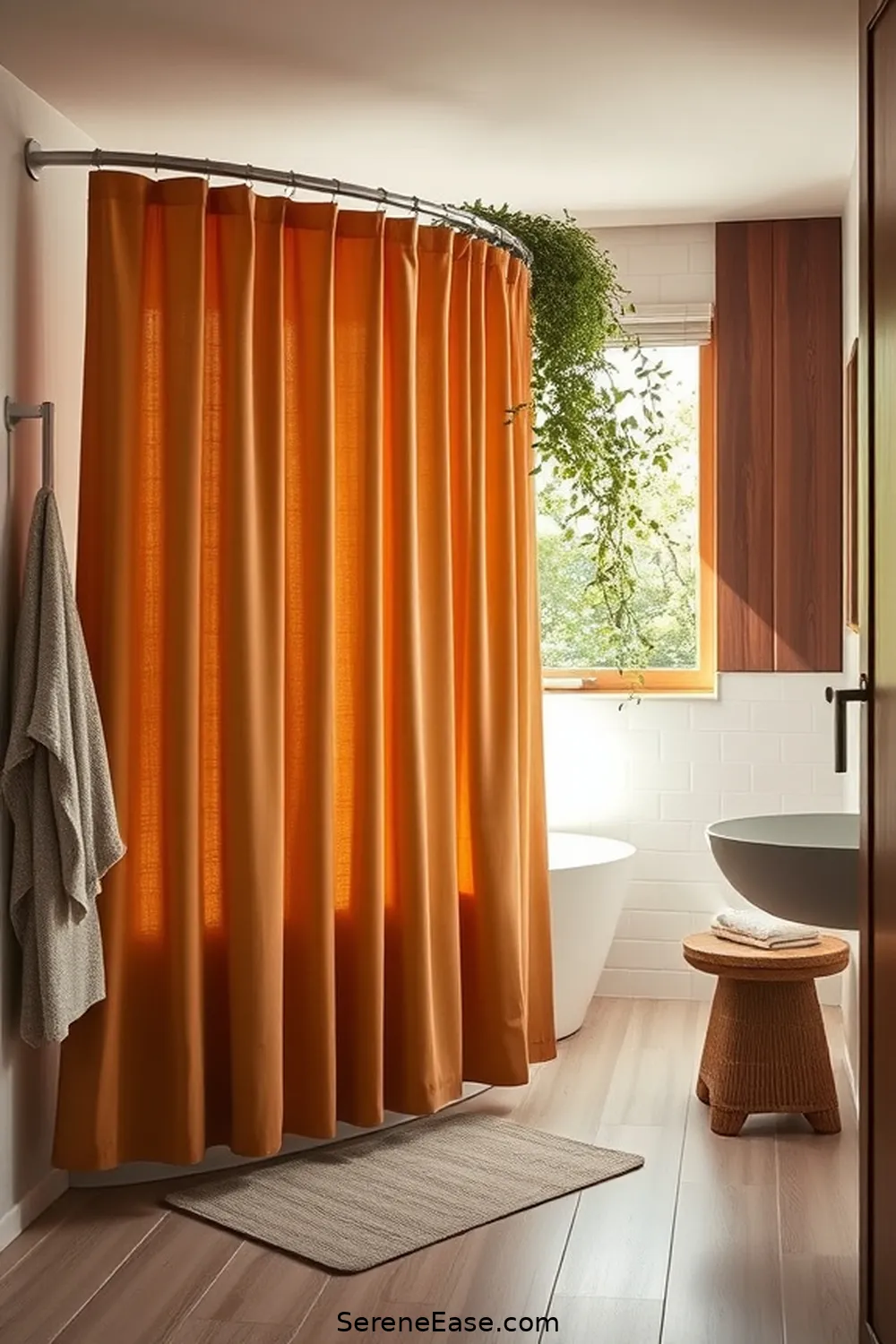 21 Ways to Incorporate Earth Tones in Scandinavian Style Bathrooms 21 Choose Earth-Inspired Shower Curtains for 21 Ways to Incorporate Earth Tones in Scandinavian Style Bathrooms