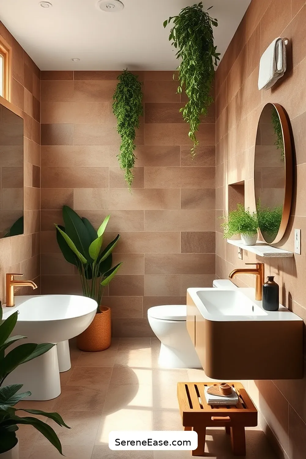21 Ways to Incorporate Earth Tones in Scandinavian Style Bathrooms 17 Choose Warm Metallic Fixtures for 21 Ways to Incorporate Earth Tones in Scandinavian Style Bathrooms