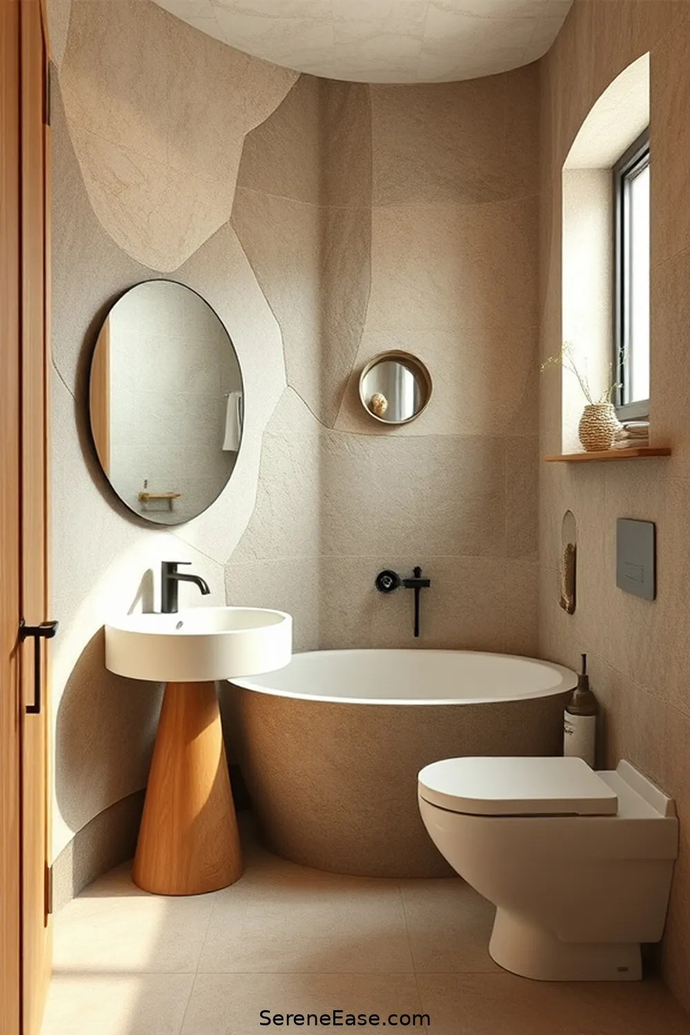 21 Ways to Incorporate Earth Tones in Scandinavian Style Bathrooms 19 Use Simple, Natural Shapes for 21 Ways to Incorporate Earth Tones in Scandinavian Style Bathrooms