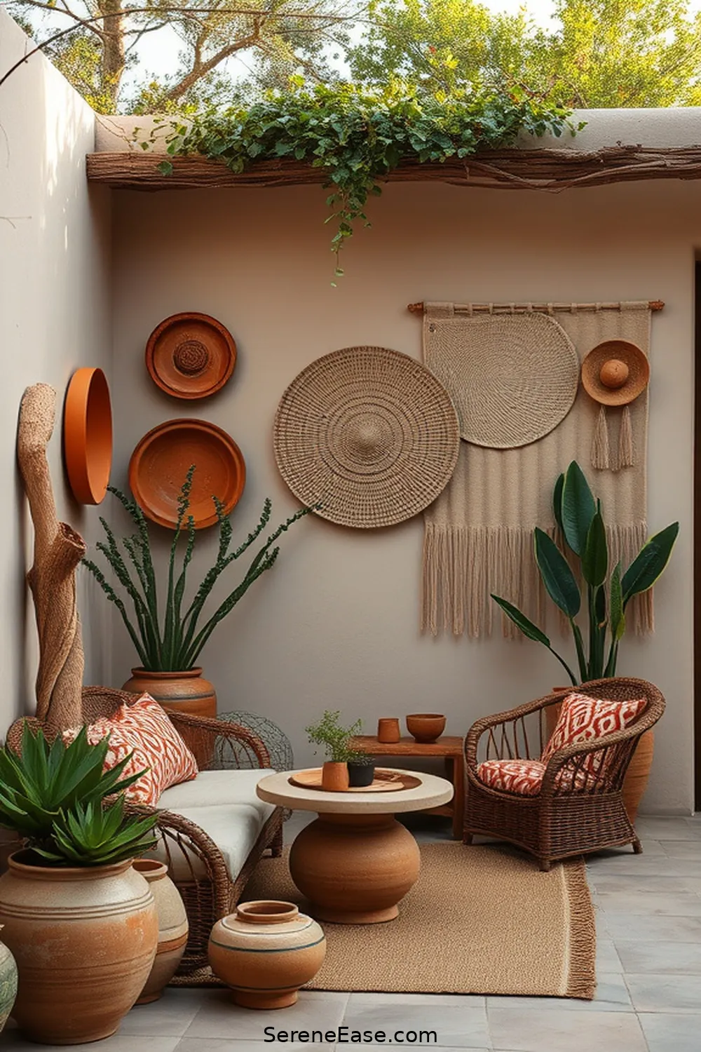 21 Ways to Incorporate Earth Tones in Scandinavian Style Outdoor Patios 15 Add Earthy Wall Art for 21 Ways to Incorporate Earth Tones in Scandinavian Style Outdoor Patios