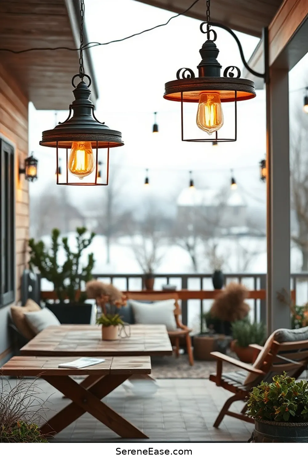 21 Ways to Incorporate Earth Tones in Scandinavian Style Outdoor Patios 12 Choose Rustic Lighting Fixtures for 21 Ways to Incorporate Earth Tones in Scandinavian Style Outdoor Patios