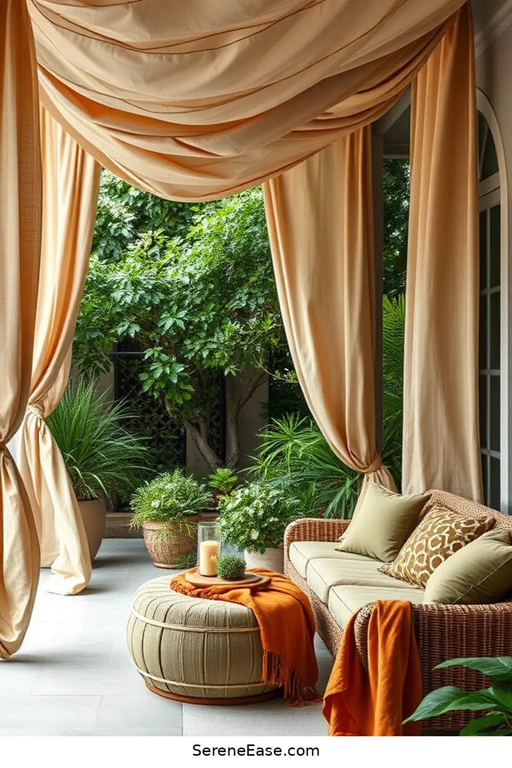 21 Ways to Incorporate Earth Tones in Scandinavian Style Outdoor Patios 11 Hang Earth Tone Fabrics for 21 Ways to Incorporate Earth Tones in Scandinavian Style Outdoor Patios