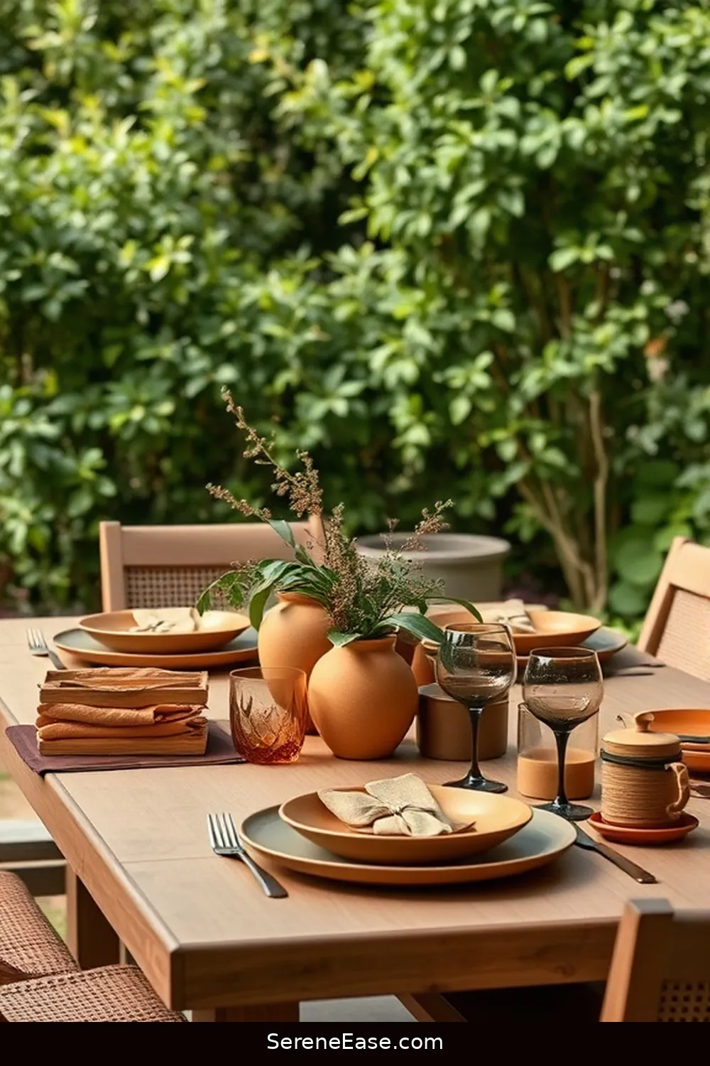 21 Ways to Incorporate Earth Tones in Scandinavian Style Outdoor Patios 21 Select Earthy Tableware for 21 Ways to Incorporate Earth Tones in Scandinavian Style Outdoor Patios