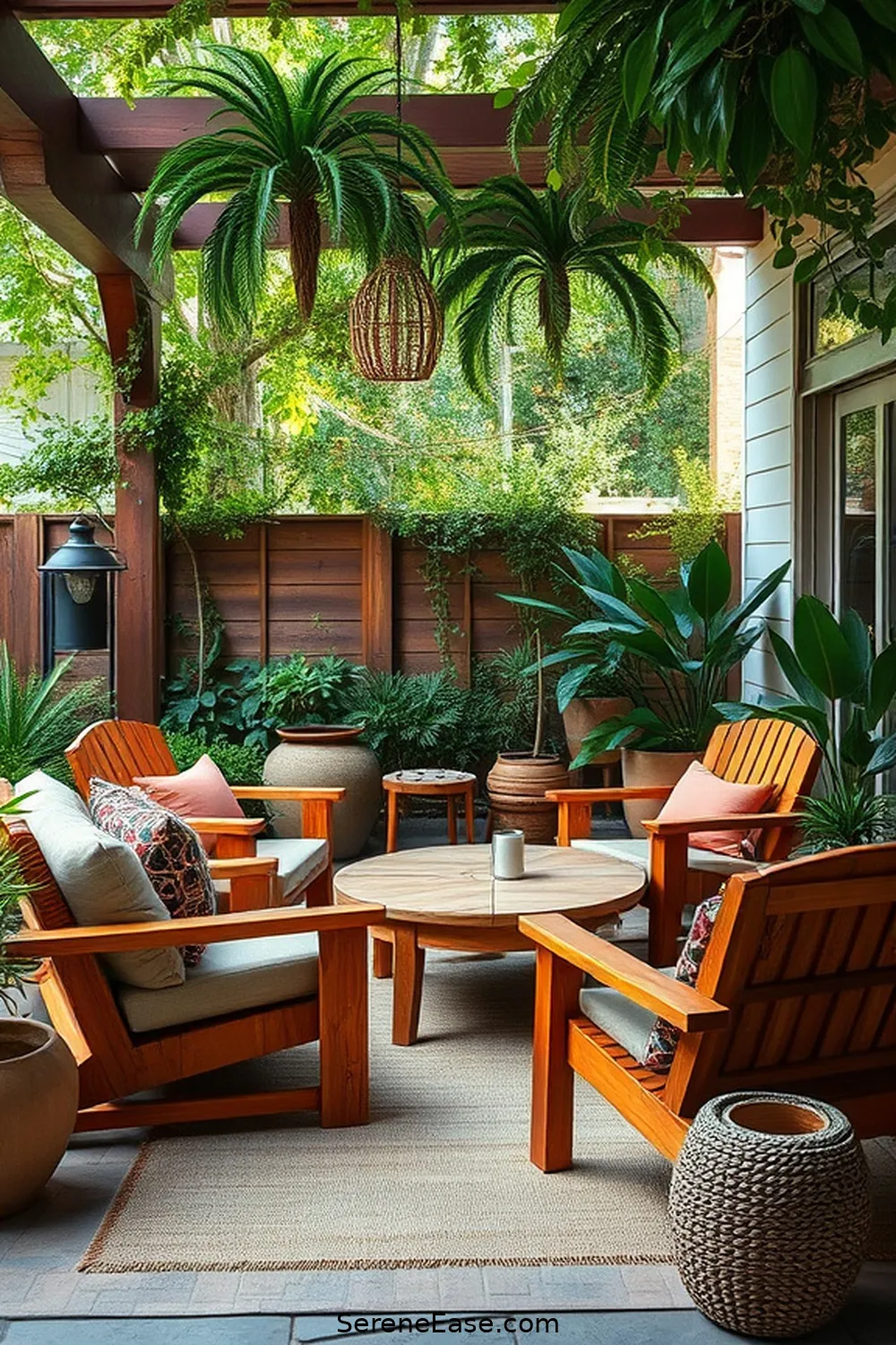 21 Ways to Incorporate Earth Tones in Scandinavian Style Outdoor Patios 3 Select Natural Wood Furniture for 21 Ways to Incorporate Earth Tones in Scandinavian Style Outdoor Patios