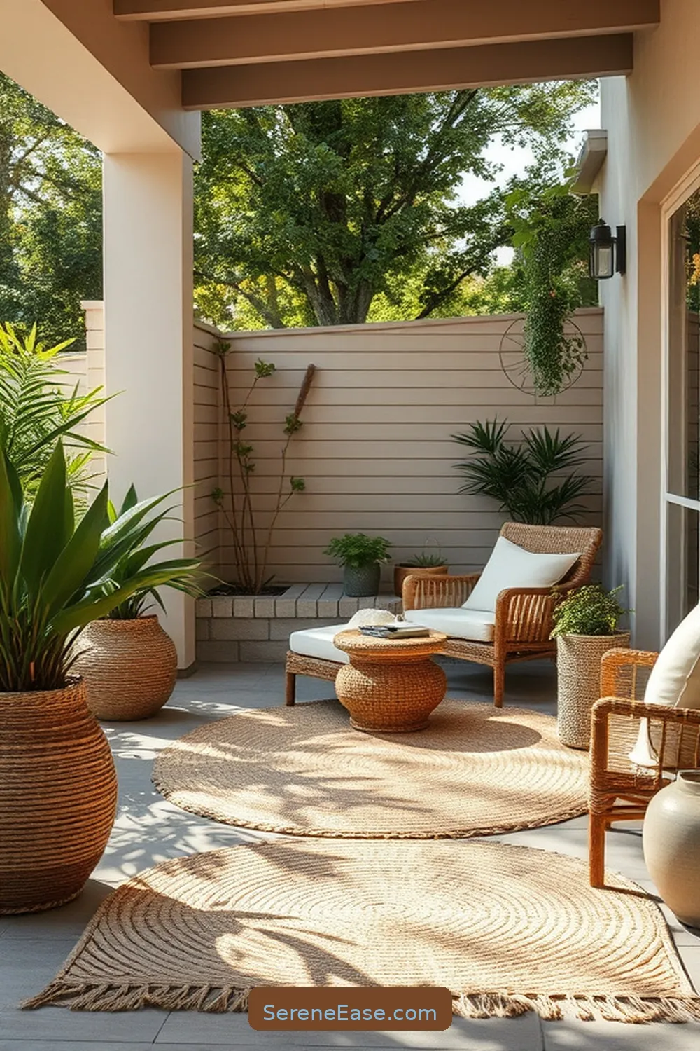 21 Ways to Incorporate Earth Tones in Scandinavian Style Outdoor Patios 13 Use Natural Fiber Rugs for 21 Ways to Incorporate Earth Tones in Scandinavian Style Outdoor Patios