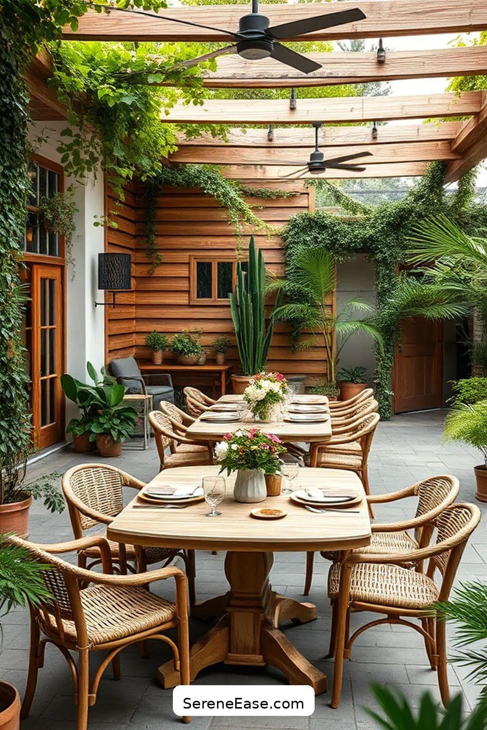 21 Ways to Incorporate Earth Tones in Scandinavian Style Outdoor Patios 20 Utilize Outdoor Dining Sets for 21 Ways to Incorporate Earth Tones in Scandinavian Style Outdoor Patios