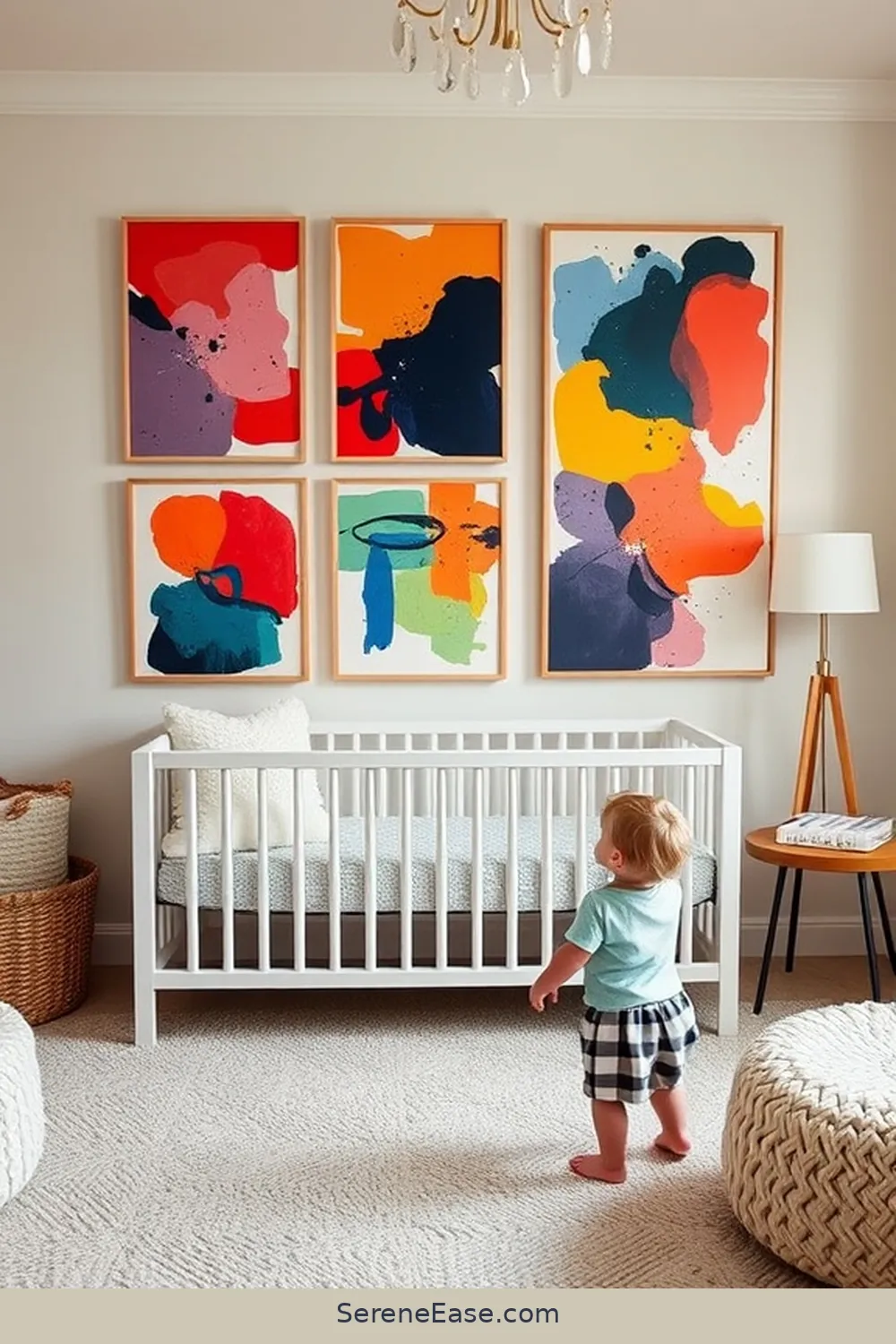 21 Ways to Incorporate Jewel Tones Into Modern Farmhouse Nursery Style 7 Incorporate Colorful Art and Prints for 21 Ways to Incorporate Jewel Tones Into Modern Farmhouse Nursery Style