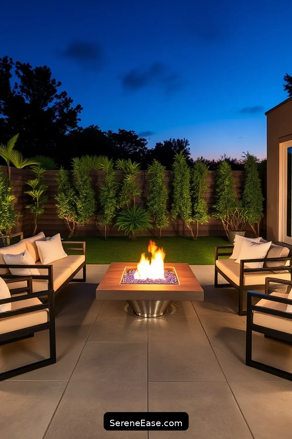 21 Ways to Incorporate Jewel Tones in Minimalist Outdoor Patio Style 14 Add a Colorful Fire Pit for 21 Ways to Incorporate Jewel Tones in Minimalist Outdoor Patio Style