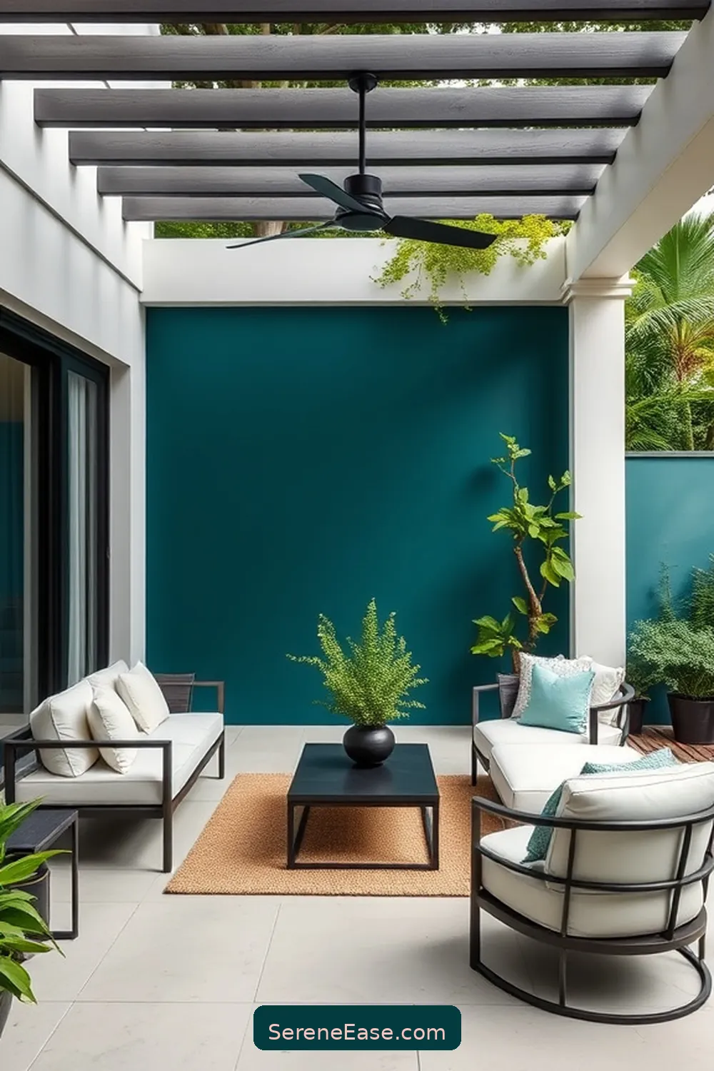 21 Ways to Incorporate Jewel Tones in Minimalist Outdoor Patio Style 7 Create a Jewel-Toned Accent Wall for 21 Ways to Incorporate Jewel Tones in Minimalist Outdoor Patio Style