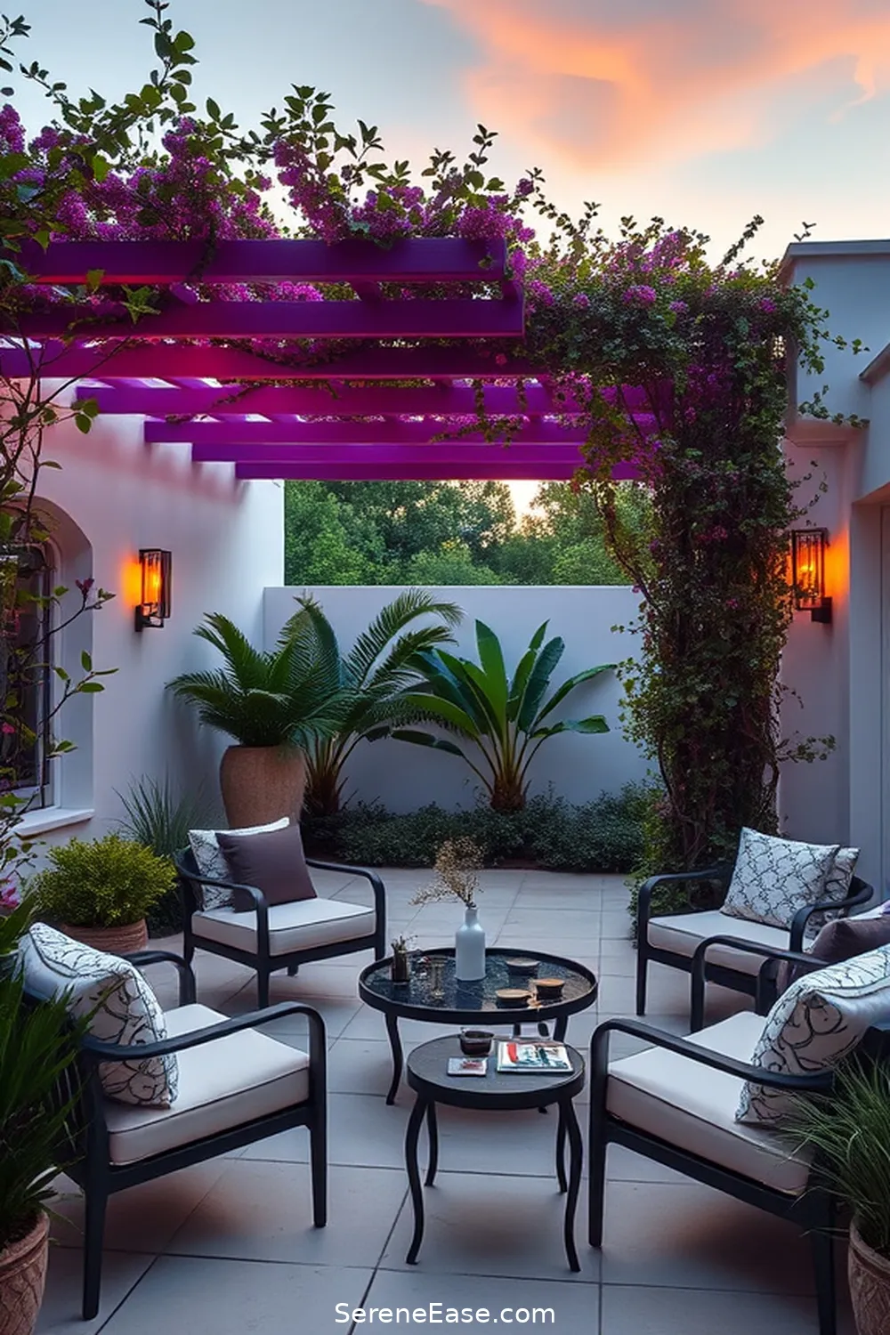 21 Ways to Incorporate Jewel Tones in Minimalist Outdoor Patio Style 18 Incorporate Colorful Trellises for 21 Ways to Incorporate Jewel Tones in Minimalist Outdoor Patio Style
